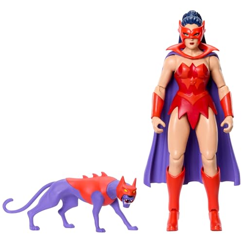 Masters Of The Universe Origins - Catra Cartoon Collection, Action Figure Eroina Dalla Serie Motu Anni '80, Accessori Inclusi, Giocattolo Da Collezion