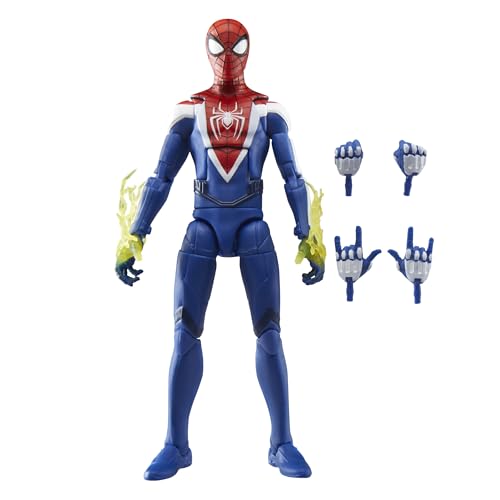 Marvel Hasbro Legends Series, Gamerverse, Miles Morales Con Tuta Migliorata, Action Figure Di Spider-Man