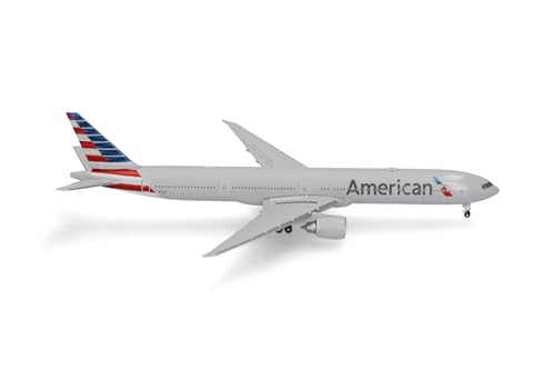 Herpa Modellino Di Aereo American Airlines Boeing 777-300Er – N736At, Miniatura In Scala 1:500, Pezzo Da Collezione, Modello Senza Base, Metallo