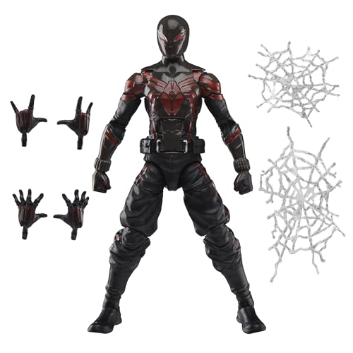 Marvel Hasbro Legends Series, Gamerverse, Miles Morales Con Tuta Brooklyn 2099, Action Figure Di Spider-Man