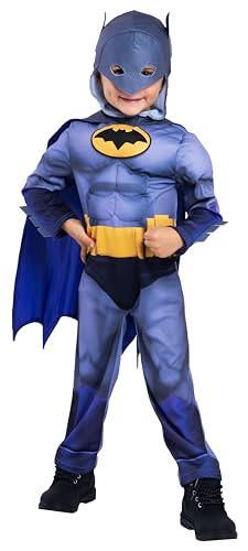Rubies Costume Batman Batwheels Per Ragazzi E Ragazze, Prescolar, Tuta Con Mantello E Maschera, Licenza Ufficiale Dc Comics Batman Per Halloween, Carn