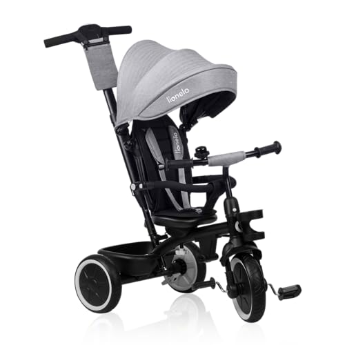 Lionelo Berry Triciclo E Passeggino Multifunzione Da 9 Mesi A 5 Anni Fino A 25 Kg, Ruote In Poliuretano Di Grandi Dimensioni, Sedile Girevole A 360°,