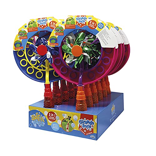 Ods- Girandola Con Soffiabolle, Contiene Una Bottiglietta Di Soluzione Da 95Ml Colori Assortiti, 34448