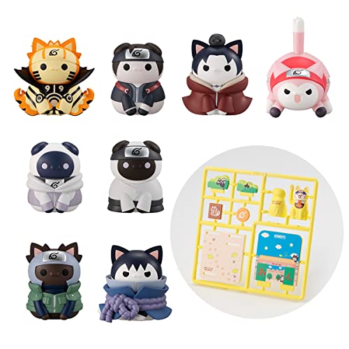 Naruto Shippuden Mega Cat Project Trading Figure Nyaruto! Verme. Break Out! Fourth Great Ninja War Special Set 3 Cm