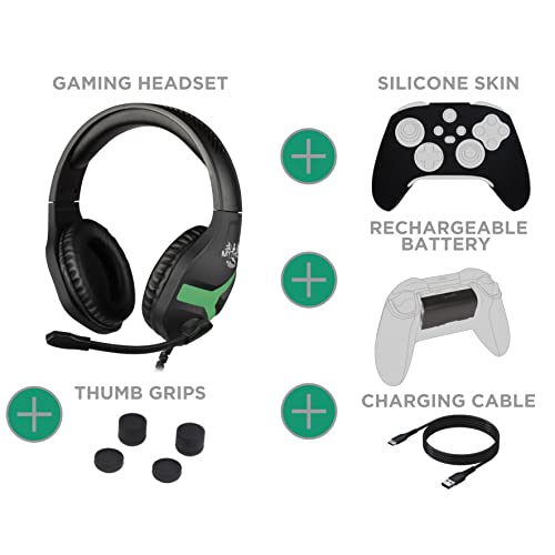 Konix Mythics Pacchetto Accessori Gaming Chronos Xbox Series X|S - Cuffie - Batteria - Cavo - Custodia Protettiva - Tappi Per I Pollici