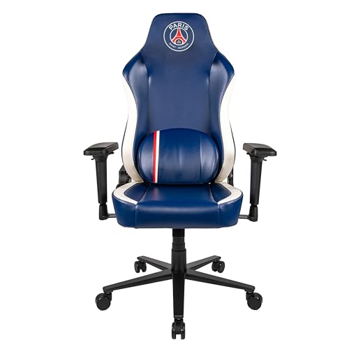 Konix Psg Sedia Gaming - Inclinazione Del Sedile 150° - Pelle Sintetica E Poliuretano - Base In Metallo - Braccioli Regolabili 4D - Blu