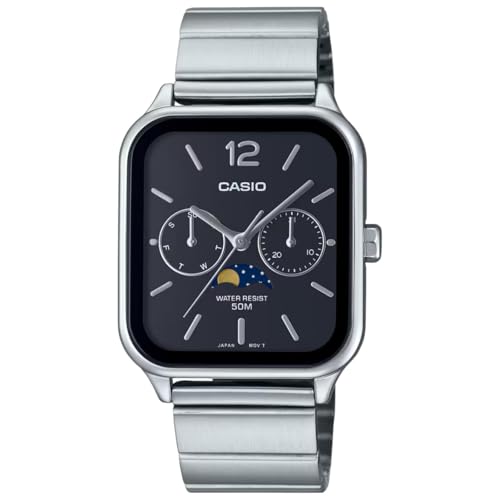 Casio Orologio Analogico Da Uomo Con Quadrante Nero Mtp-M305D-1Avdf, Nero