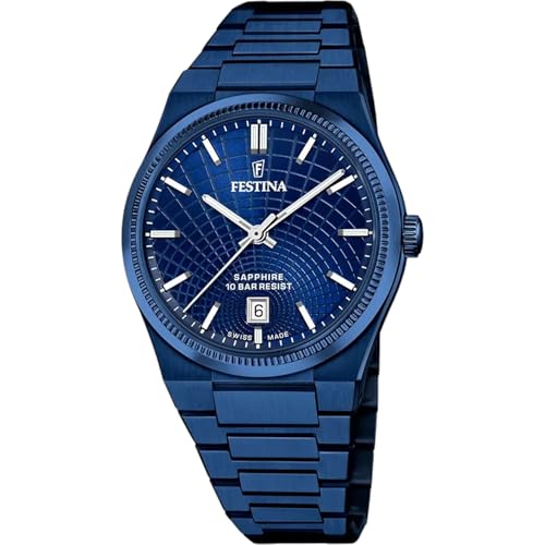 Festina - Festina Orologio Svizzero Uomo Con Cinturino In Acciaio Blu F20078/1 - F20078/1