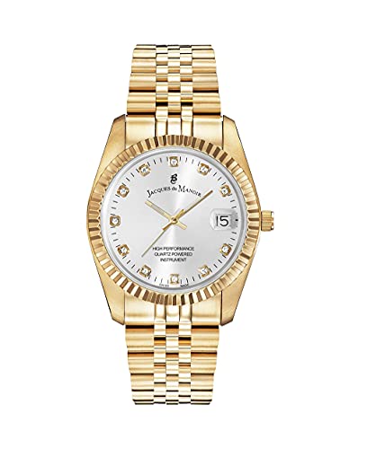 Jacques Du Manoir - Inspiration - Nro.11 - Dameshorloge - Goud - Swiss Made - Rvs - 36 Mm
