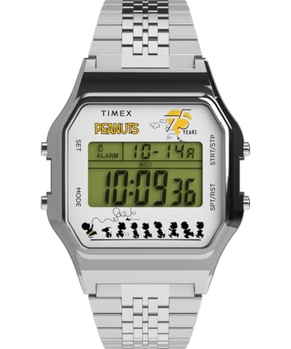 Timex Orologio Digitale Al Quarzo Da Uomo Con Cinturino In Acciaio Inossidabile Tw2Y20000