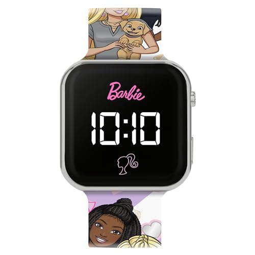 Accutime Orologio Da Polso Per Bambini Con Cinturino Stampato Barbie, Rosa, Moderno