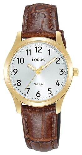 Lorus Classico Quadrante Sunray Bianco Al Quarzo (28 Mm) / Pelle Marrone Rrx20Jx9