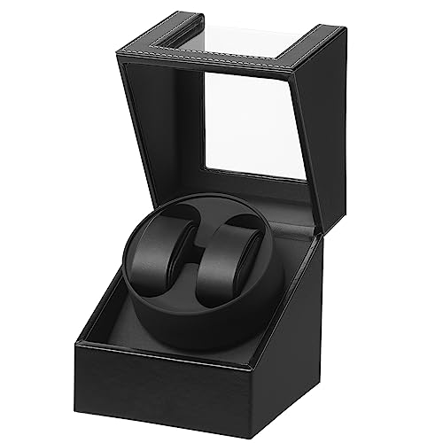 Draigerway Scatola Carica Orologio Automatische Uhrenbeweger Box Pu Leder Uhrengehäuse Mit Leisem Motor Batteriebetrieb Oder Netzteil Für Automatikuhr