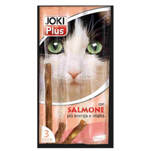 Joki plus 3 stick 15 gr snack per gatto - stick al salmone - spedizione gratis 1° ordine + scegli lo sconto bzr5 / bzr20