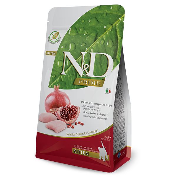 Farmina n&d prime feline grain free kitten pollo e melograno - 1,5 kg - croccantini per gatti - spedizione gratis 1° ordine + scegli lo sconto bzr5 /