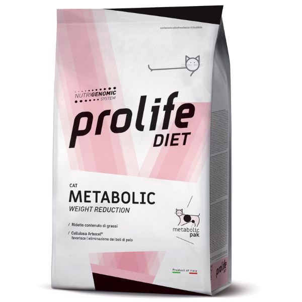Prolife veterinary diet cat metabolic weight reduction - 1,5 kg - cibo monoproteico gatto - spedizione gratis 1° ordine + scegli lo sconto bzr5 / bzr2