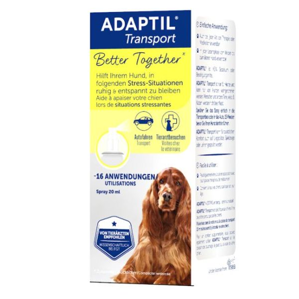Adaptil transport spray calmante - 60ml - spedizione gratis 1° ordine + scegli lo sconto bzr5 / bzr20