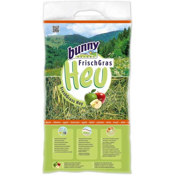 Bunny fieno fresco - fieno fresco con mele - mangime per conigli - spedizione gratis 1° ordine + scegli lo sconto bzr5 / bzr20