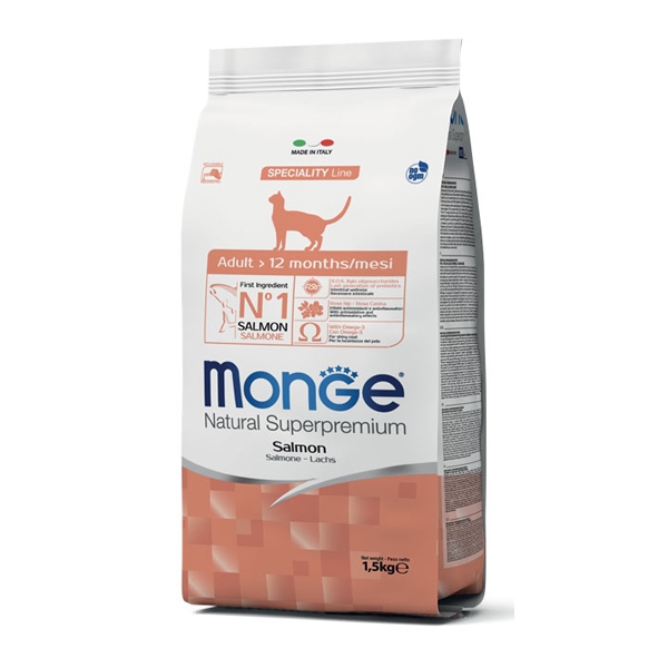 Monge natural superpremium adult monoprotein con salmone - 400 gr - cibo monoproteico gatto - spedizione gratis 1° ordine + scegli lo sconto bzr5 / bz