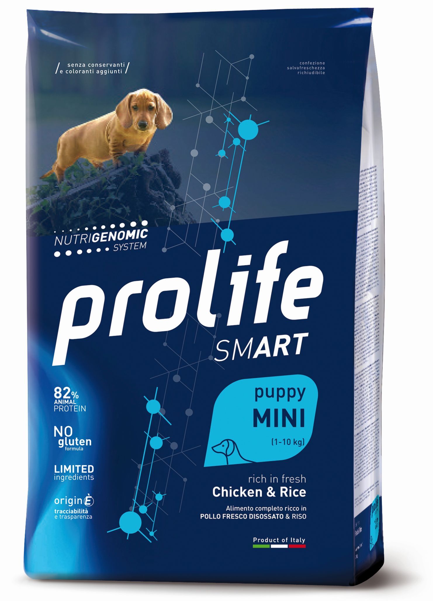 Prolife smart cane puppy mini pollo e riso - 2 kg - croccantini per cani - spedizione gratis 1° ordine + scegli lo sconto bzr5 / bzr20