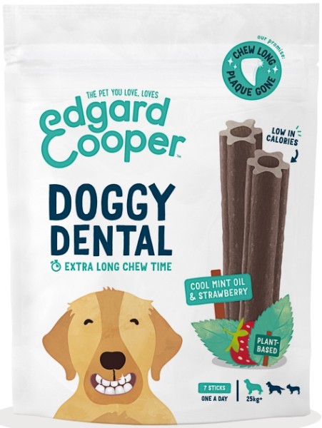 Edgard & cooper doggy dental menta e fragola grain free - dental large alla fragola e menta - 255 gr - spedizione gratis 1° ordine + scegli lo sconto
