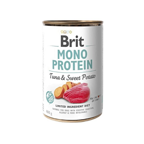 Brit monoproteico cane 400g - tonno e patate - confezione da 6 pezzi - umido monoproteico cane - spedizione gratis 1° ordine + scegli lo sconto bzr5 /