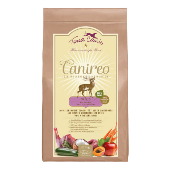 Terra canis secco canireo grain free selvaggina - 1 kg - spedizione gratis 1° ordine + scegli lo sconto bzr5 / bzr20