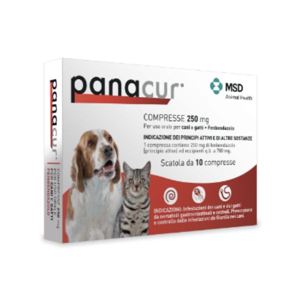 Msd panacur compresse cane e gatto - confezione da 10 compresse - spedizione gratis 1° ordine + scegli lo sconto bzr5 / bzr20