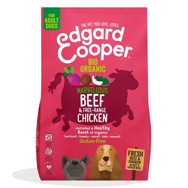 Edgard & cooper bio organic adult manzo e pollo - 2.5kg - croccantini per cani - spedizione gratis 1° ordine + scegli lo sconto bzr5 / bzr20