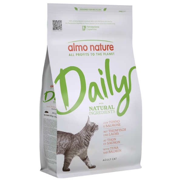 Almo nature gatto daily maintenance tonno e salmone - 1,2 kg - croccantini per gatti - spedizione gratis 1° ordine + scegli lo sconto bzr5 / bzr20