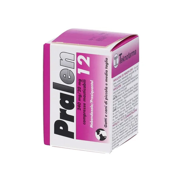 Pralen antiparassitario vermifugo compresse per via orale teknofarma - 1 confezione da 12 compresse - spedizione gratis 1° ordine + scegli lo sconto b