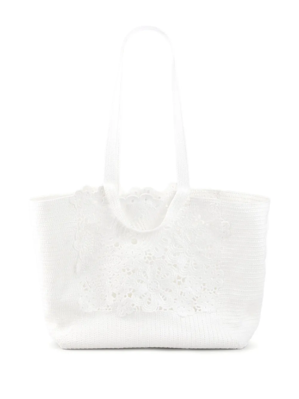 SANDRO crochet tote bag - Bianco
