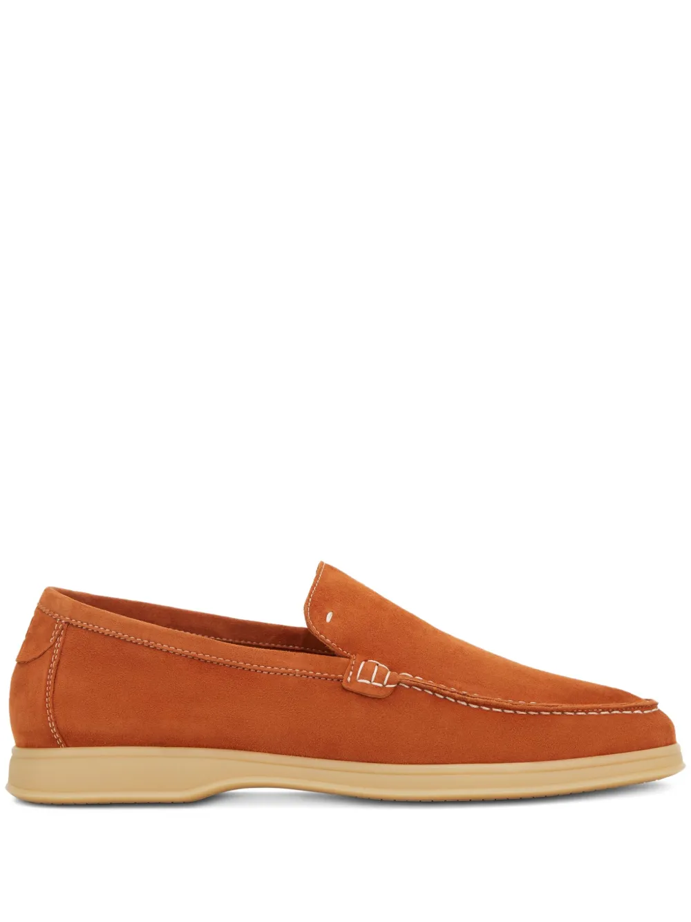 Boggi Milano Aria Suede Leather Loafers - Arancione