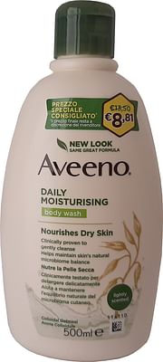 Aveeno Bagnoschiuma Daily Moisturising, Bagnodoccia Idratante Corpo All'Avena Per Pelle Normale E Secca 500 Ml