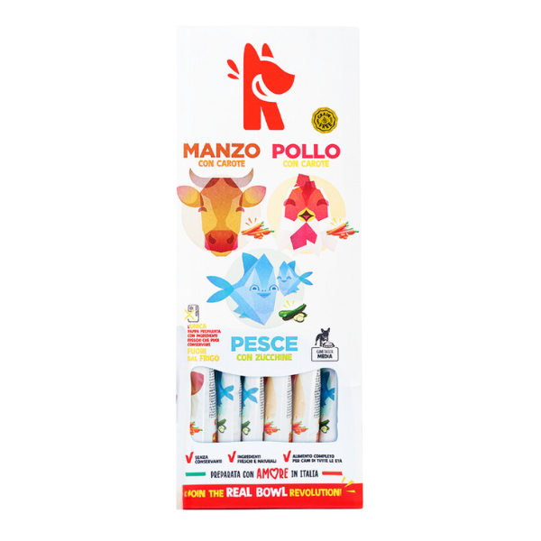 Real bowl dog all breeds grain free multipack 7x400 gr - mix - umido monoproteico cane - spedizione gratis 1° ordine + scegli lo sconto bzr5 / bzr20