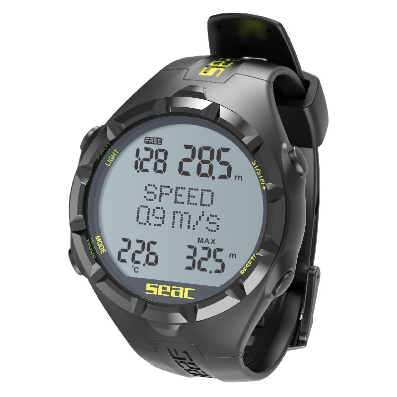 Orologio subacqueo Apnea HR - Seac : Colore - Nero/Giallo