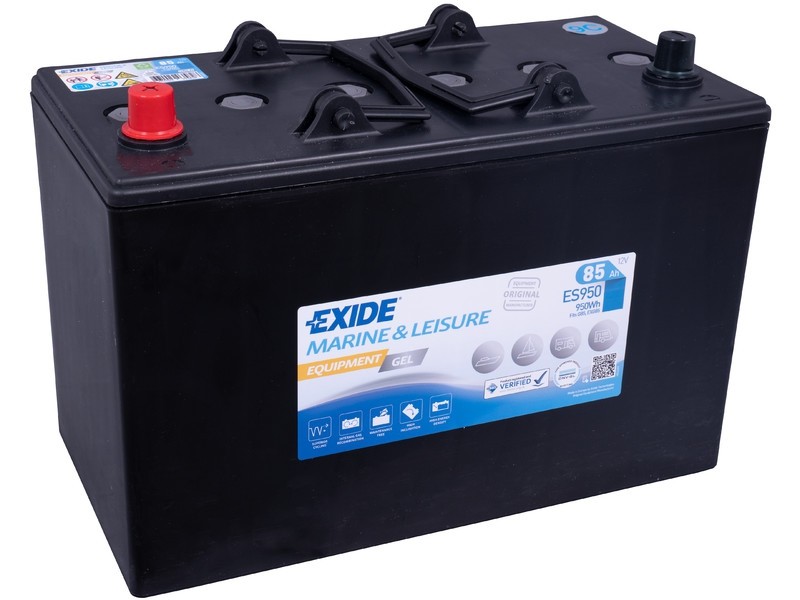 Batteria Exide Equipment GEL 12 V 85 Ah per avviamento e servizi ES950