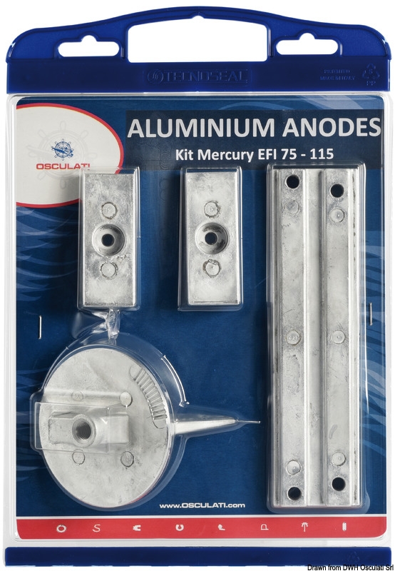 Kit anodi per Mercury : Scegli il modello - Kit anodi Mercury 75-115 Efi