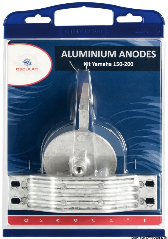 Kit anodi fuoribordo per Yamaha : Scegli il modello - Kit Yamaha 150/200 magnesio
