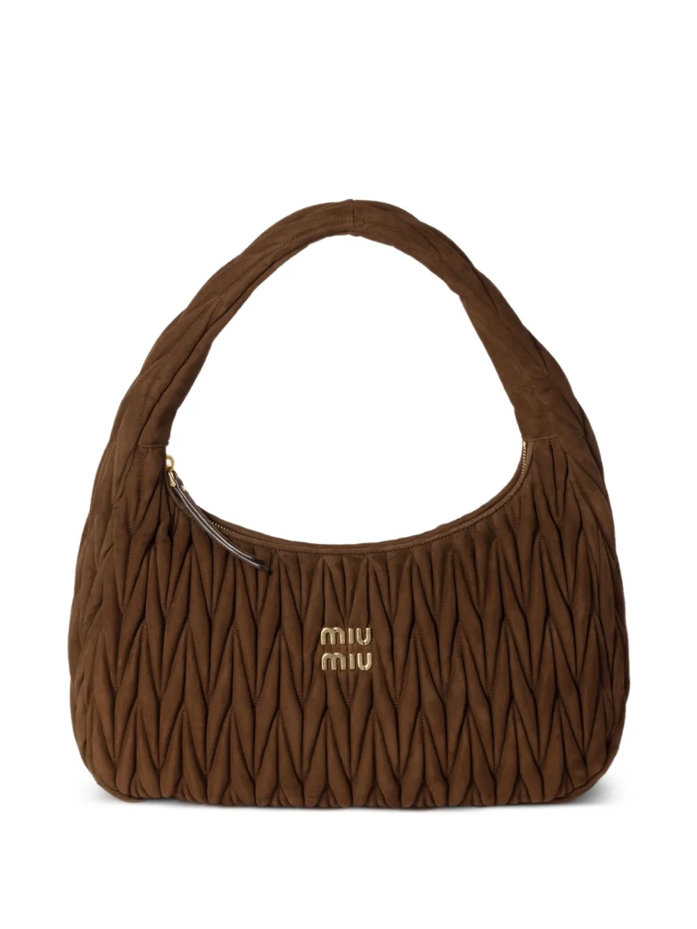 Miu Miu Wander matelassé shoulder bag - Marrone