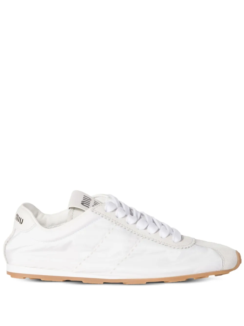 Miu Miu Plume lace-up sneakers - Bianco