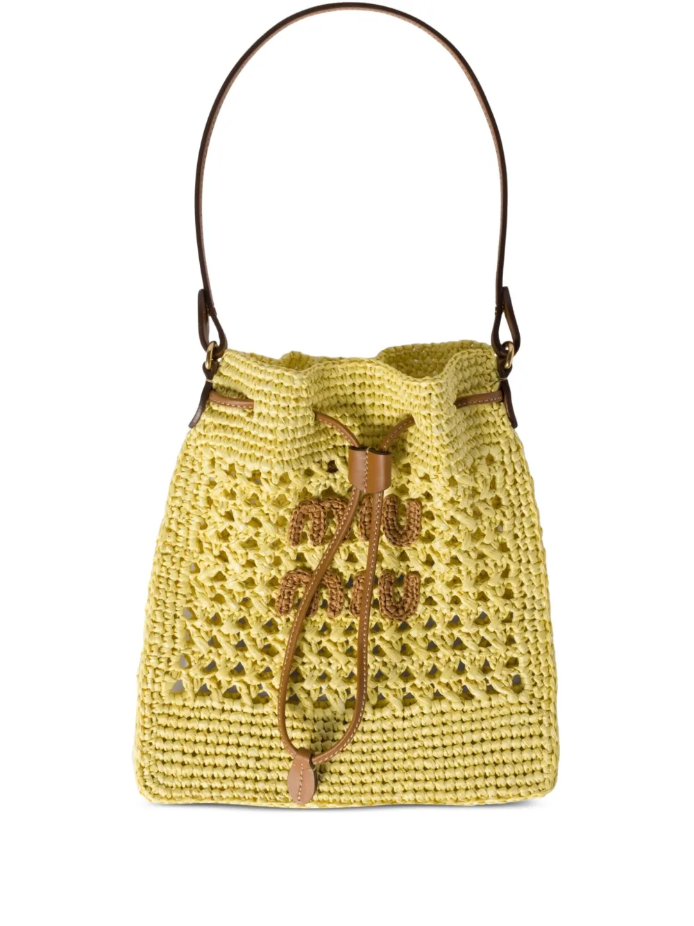 Miu Miu mini crochet bucket bag - Giallo