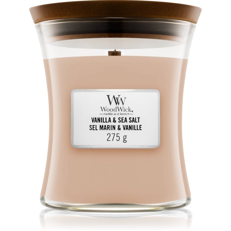 Woodwick Vanilla & Sea Salt Candela Profumata Con Stoppino In Legno 275 G
