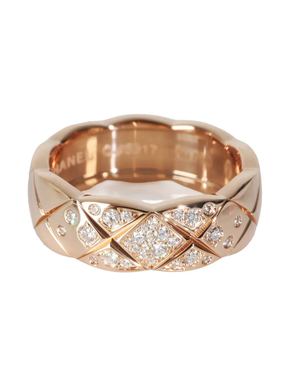 CHANEL Pre-Owned 18K rose gold Coco Crush diamond ring - Rosa