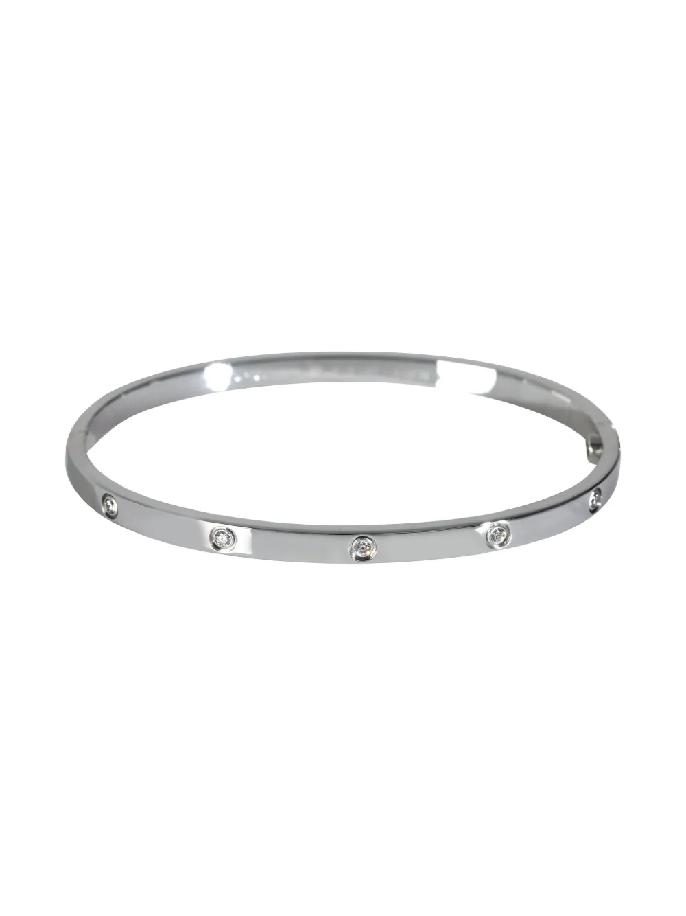 Cartier 18K white gold Love diamond bangle - Argento