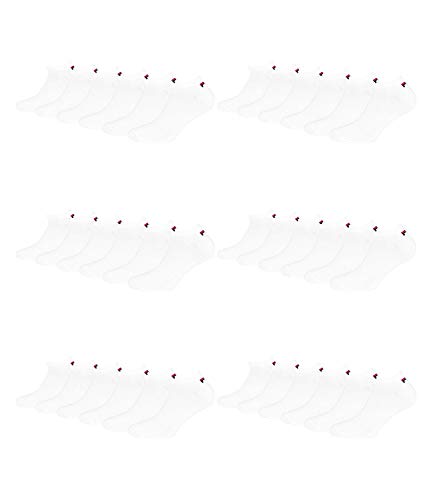 Fila Invisible Sneaker Socken 18 Paar Sparpack | Damen & Herren Socken, Unisex Füßlinge (Weiß 39-42)