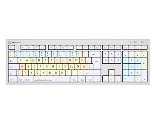 Logickeyboard Tastiera Dislessia Alba De (Mac)