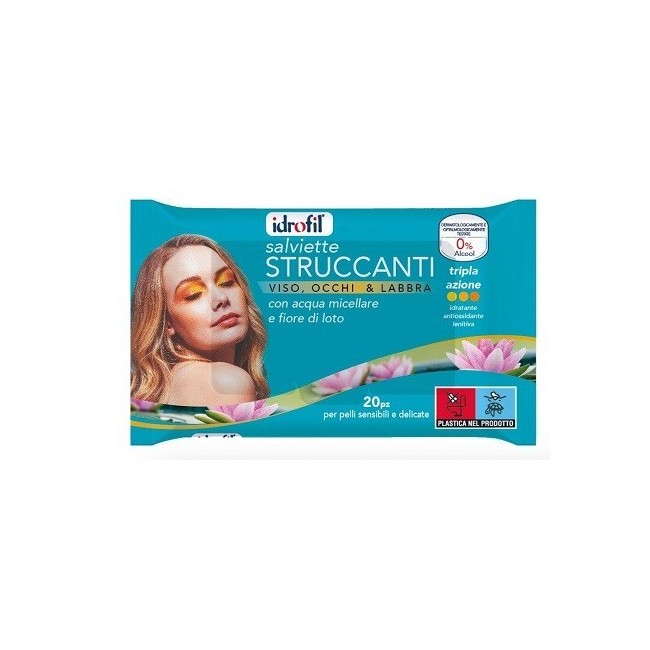 Idrofil - Idrofil Salviettine Struccanti Acqua Micellare E Fior Di Loto 20 Pezzi