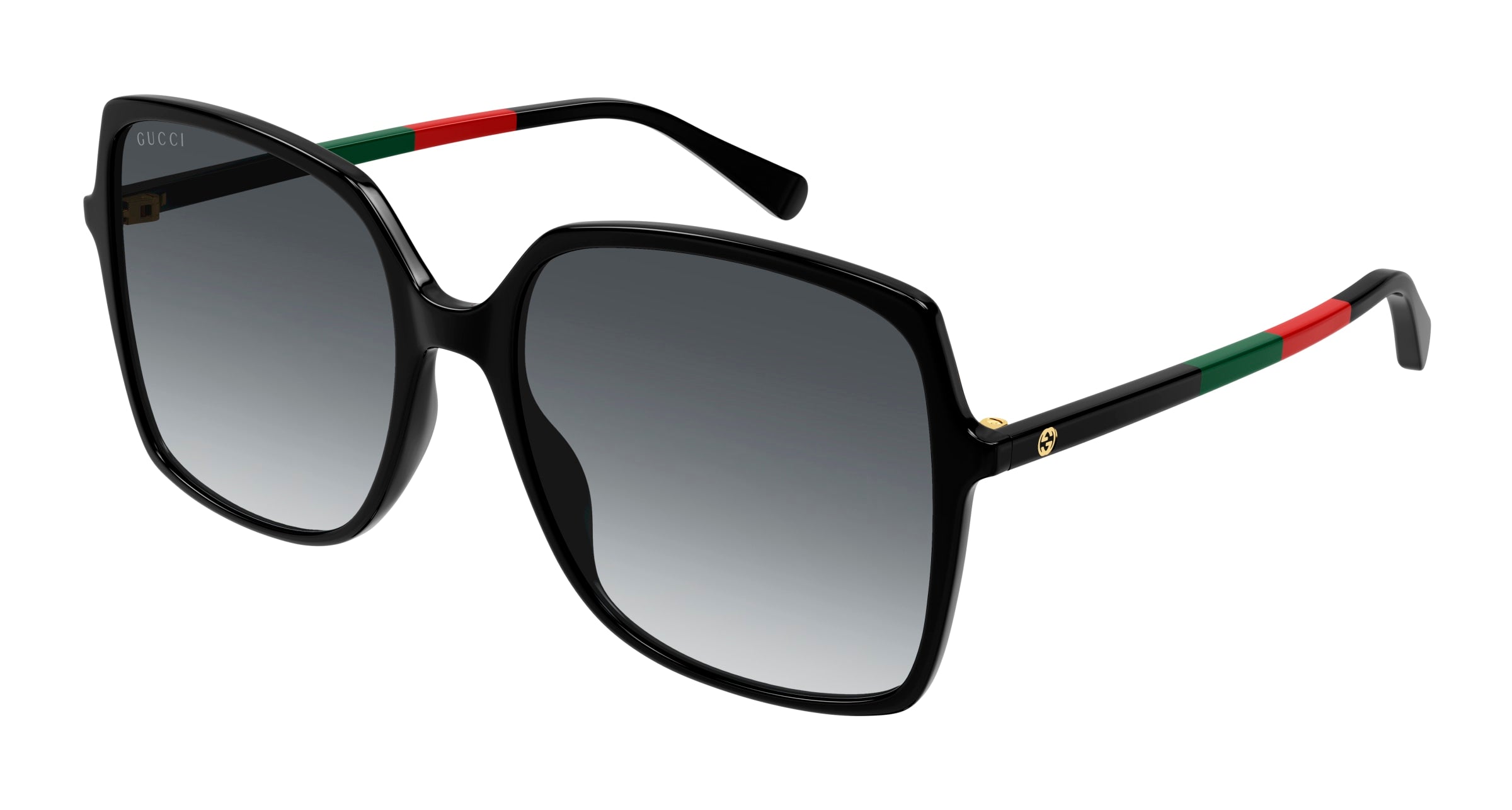 Gucci Donna Gg0544S 007 Occhiali Da Sole Acetato Nero Grigio Squadrata