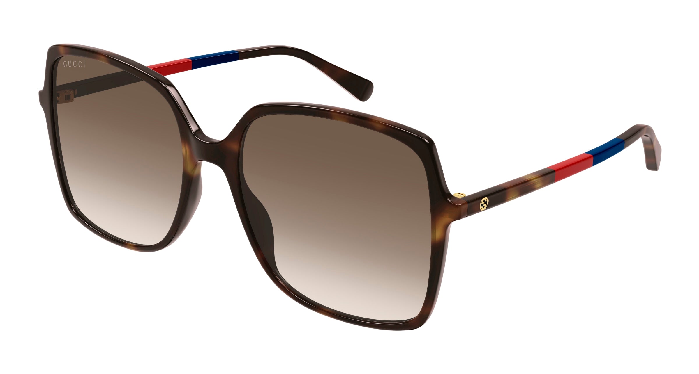 Gucci Donna Gg0544S 008 Occhiali Da Sole Acetato Havana Marrone Squadrata